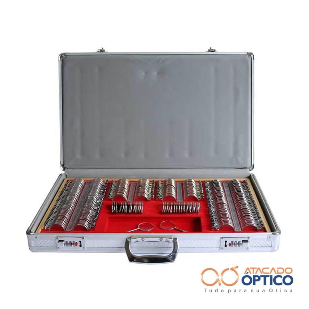 Caixa de Prova de Metal 266 lentes — Equipamentos Atacado Optico