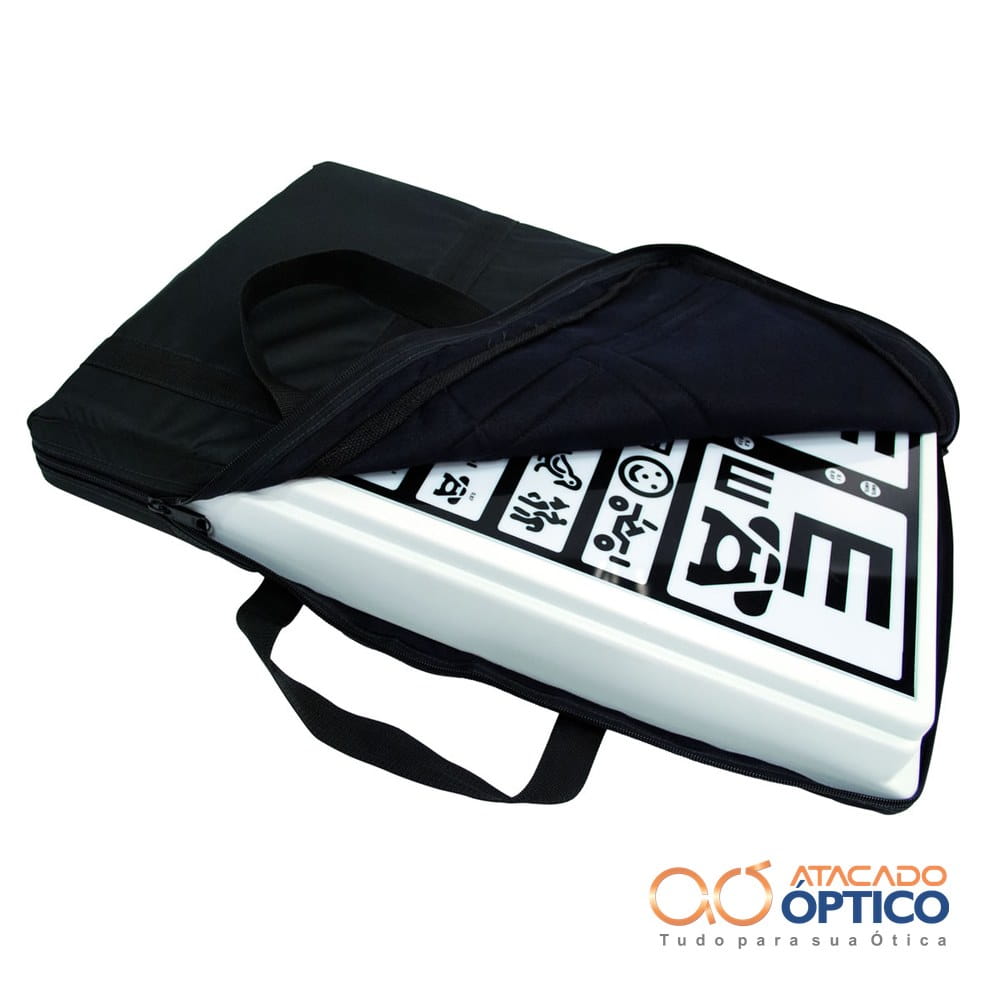 Capa Optotipo Iluminado com Controle Remoto — Equipamentos Atacado Optico